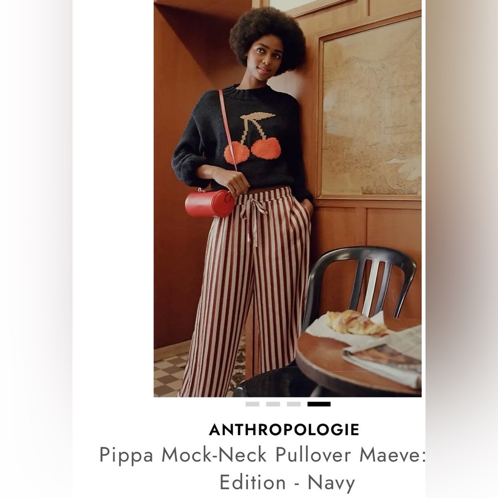 Anthropologie Pippa Mock-Neck Pullover Icon Edition Size XL NWOT - Picture 3 of 13